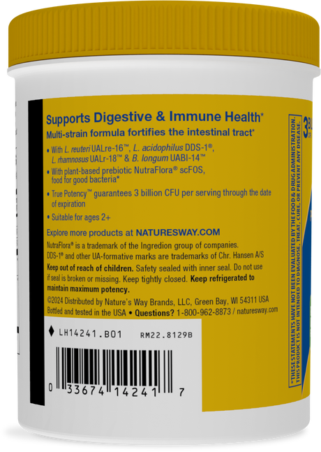 <{%360IMAGE2_14241%}>Nature's Way® | Primadophilus Reuteri Probiotic Powder - left side of pack