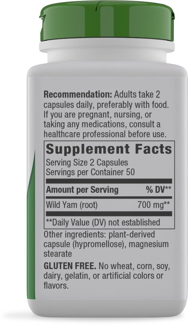 <{%360IMAGE1_17870%}>Nature's Way® | Wild Yam Root - right side of pack