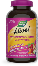 <{%PRIMARY_11536%}>Nature's Way® | Alive! Women's Gummy Multivitamin, 130 gummies, Mixed Berry