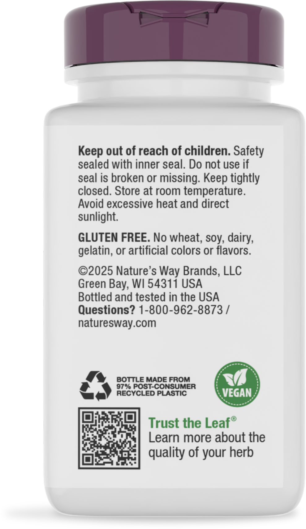 <{%360IMAGE3_79320%}>Nature's Way® | Urinary with Cranberry Premium Blend - back of pack