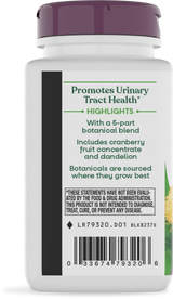 <{%360IMAGE2_79320%}>Nature's Way® | Urinary with Cranberry Premium Blend - left side of pack