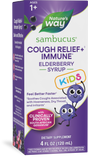 <{%PRIMARY_13671%}>Nature's Way® | Sambucus Kids Cough Relief +♢ Immune* Elderberry Syrup, 4 fl oz (120 ml)