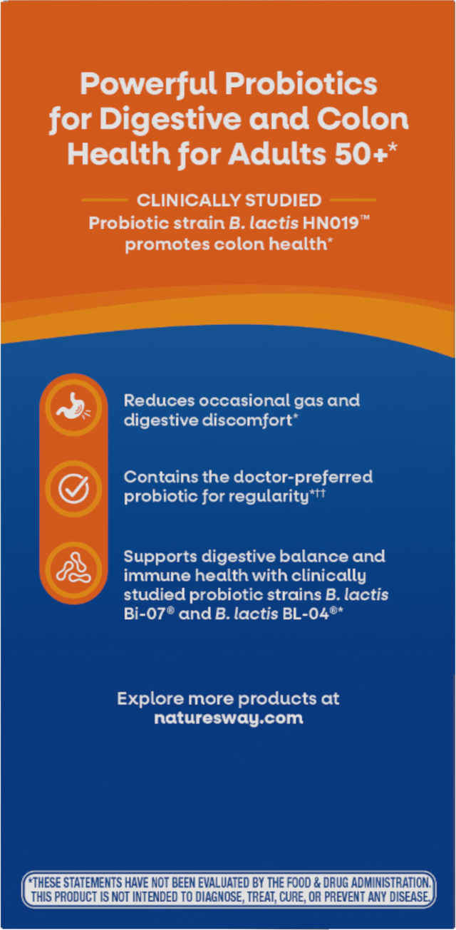 <{%360IMAGE3_10293%}>Nature's Way® | Fortify Daily Pre+Probiotic Adults 50+ - left side of pack