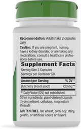 <{%360IMAGE1_11250%}>Nature's Way® | Butcher's Broom Root - right side of pack