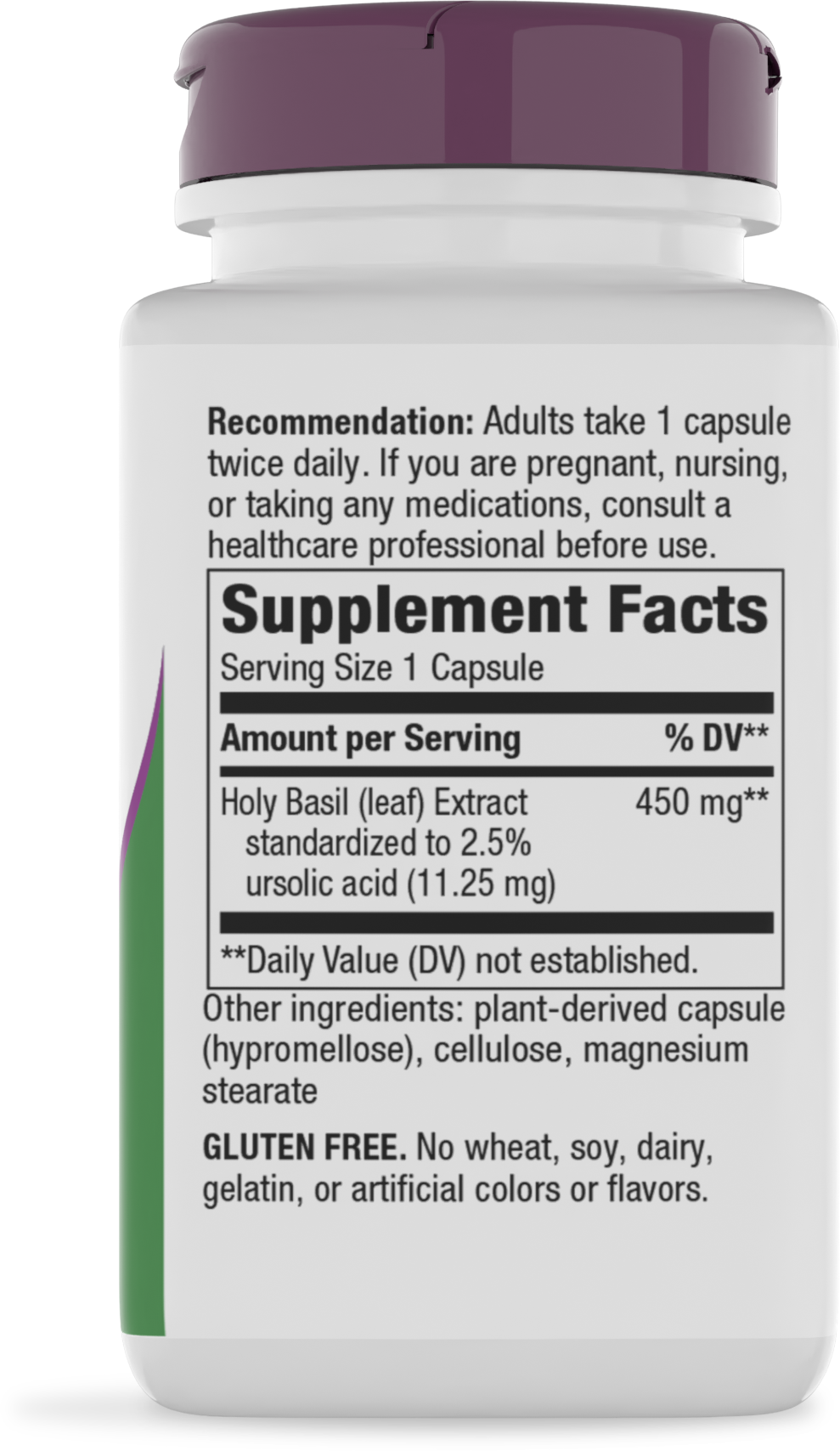 <{%360IMAGE1_15493%}>Nature's Way® | Holy Basil Standardized Extract - right side of pack