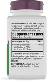 <{%360IMAGE1_15493%}>Nature's Way® | Holy Basil Standardized Extract - right side of pack