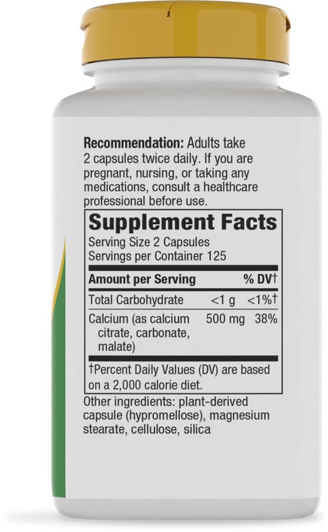 <{%360IMAGE1_41011%}>Nature's Way® | Calcium Citrate, Carbonate & Malate - right side of pack