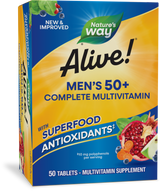 <{%PRIMARY_13661%}>Nature's Way® | Alive! Men's 50+ Complete Multivitamin, 50 tablets