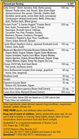 <{%360IMAGE2_15092%}>Nature's Way® | Alive! Max6 Potency Adult Complete Multivitamin-No Added Iron - back of pack