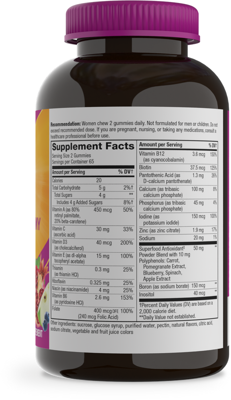 <{%360IMAGE4_11536%}>Nature's Way® | Alive! Women's Gummy Multivitamin - right side of pack