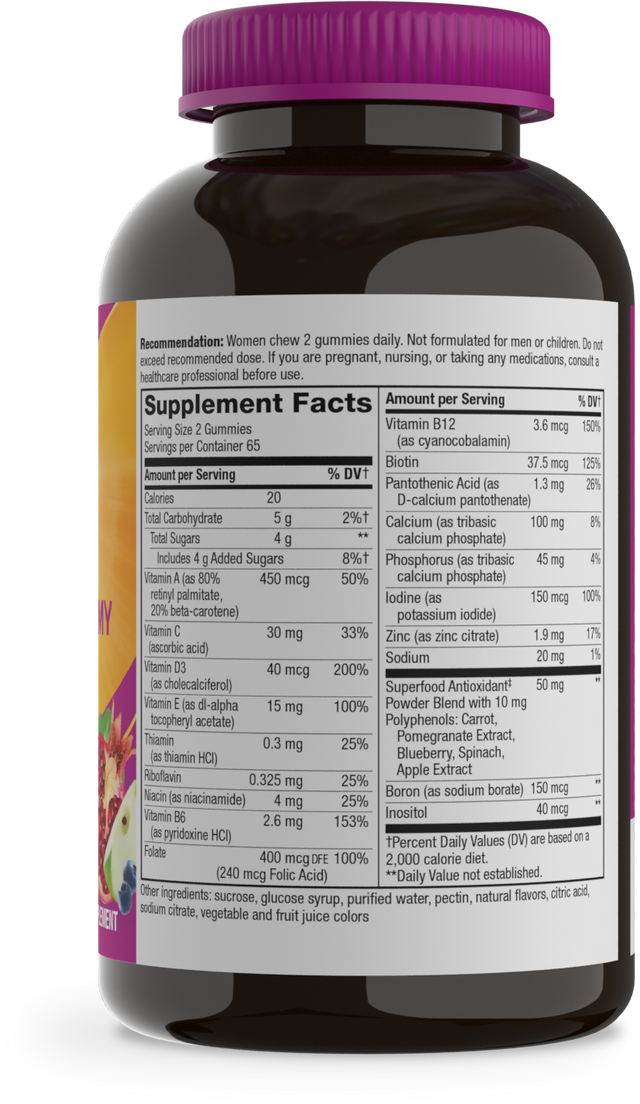 <{%360IMAGE4_11536%}>Nature's Way® | Alive! Women's Gummy Multivitamin - right side of pack