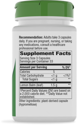 <{%360IMAGE1_14650%}>Nature's Way® | Melissa-Lemon Balm Leaf - right side of pack