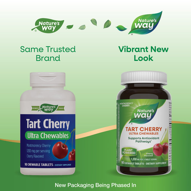 <{%MAIN1_15831%}>Nature's Way® | Tart Cherry Ultra Chewables - package updates old to new