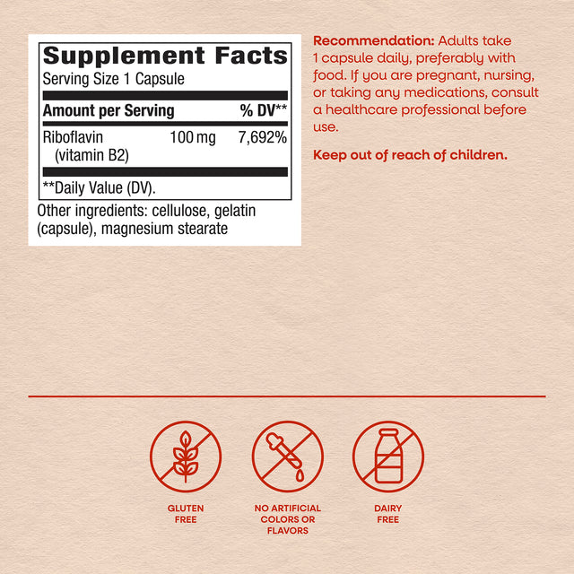 <{%MAIN4_40421%}>Nature's Way® | Riboflavin Vitamin B2