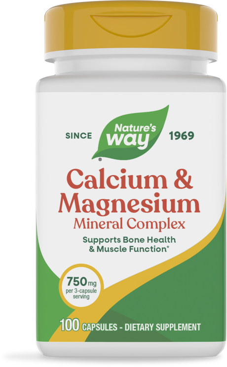 <{%PRIMARY_41310%}>Nature's Way® | Calcium & Magnesium Mineral Complex, 100 capsules