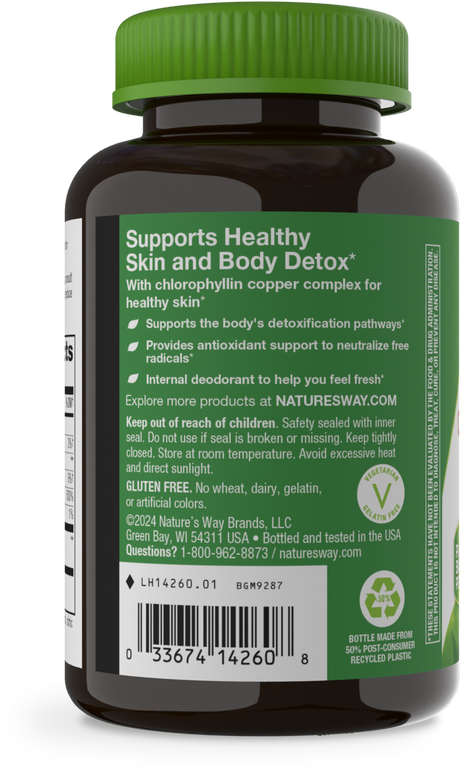<{%360IMAGE2_14260%}>Nature's Way® | Chlorofresh Gummies - left side of pack