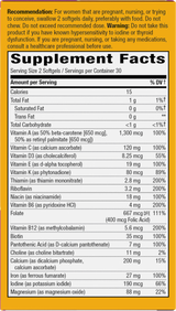 <{%360IMAGE1_11209%}>Nature's Way® | Alive! Premium Prenatal Multivitamin - right side of pack
