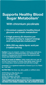 <{%360IMAGE3_04906%}>Nature's Way® | Blood Sugar Manager Tablets - back of pack