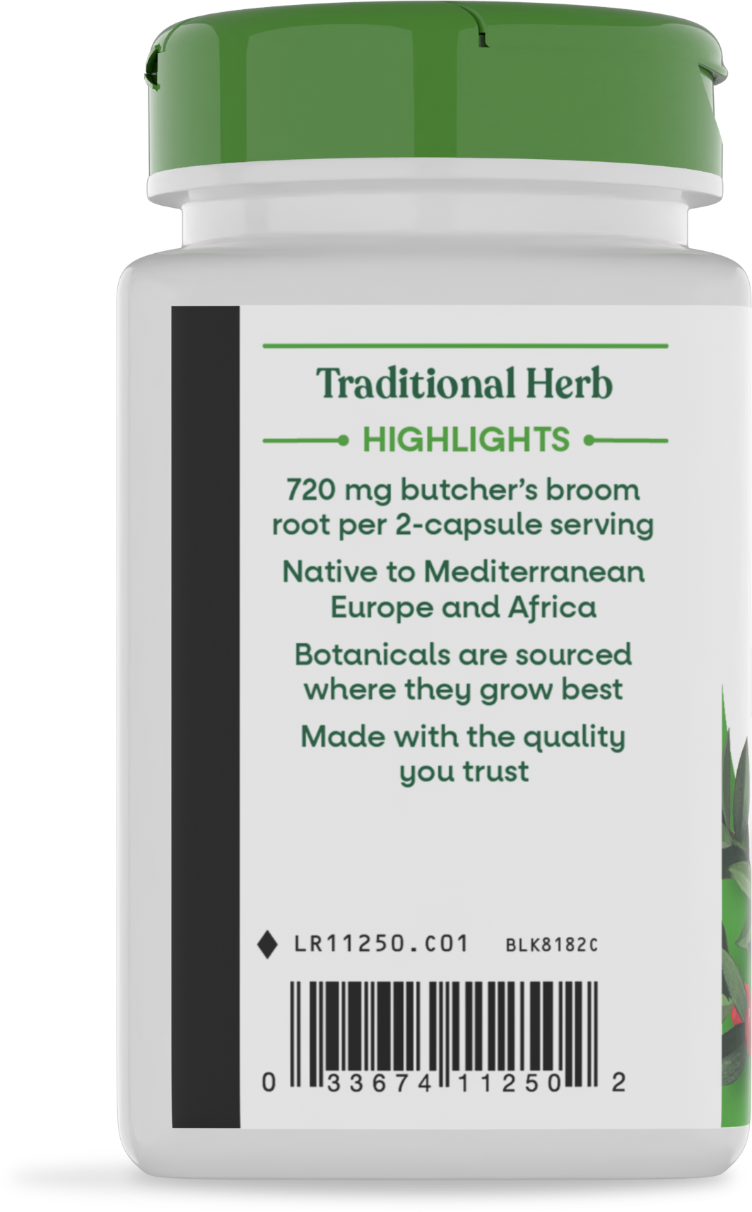 <{%360IMAGE2_11250%}>Nature's Way® | Butcher's Broom Root - left side of pack