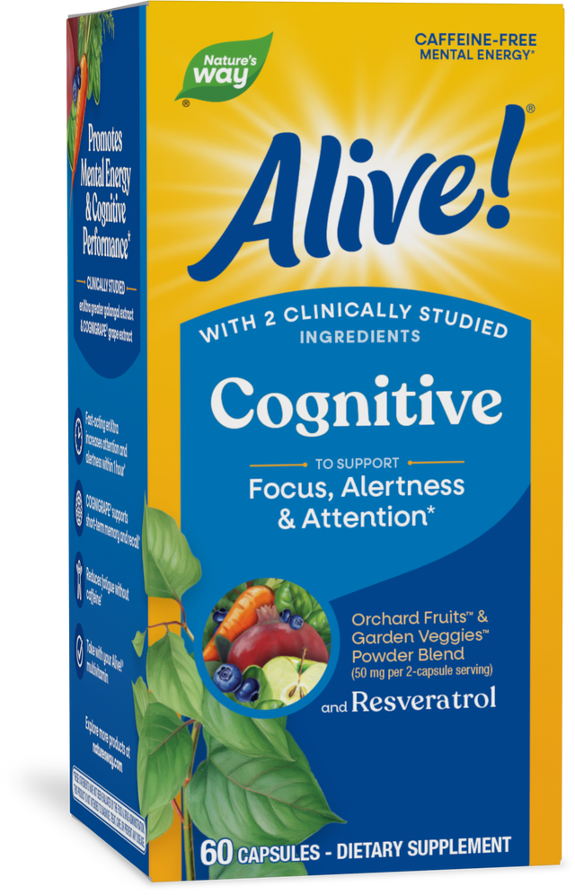 <{%PRIMARY_15934%}>Nature's Way® | Alive! Cognitive, 60 capsules