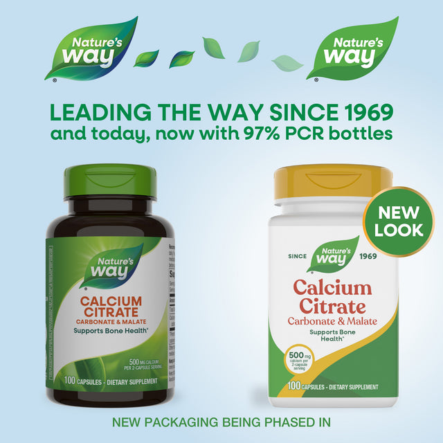<{%MAIN7_41010%}>Nature's Way® | Calcium Citrate, Carbonate & Malate - package updates old to new