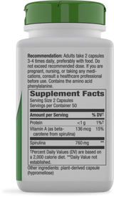 <{%360IMAGE1_17200%}>Nature's Way® | Spirulina Micro-Algae - right side of pack
