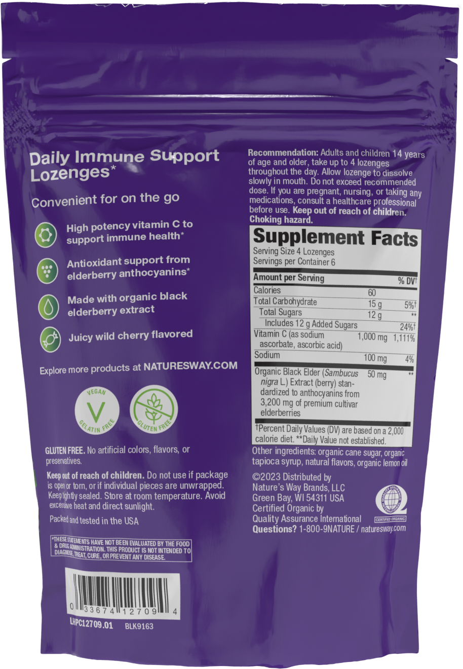 <{%360IMAGE1_12709%}>Nature's Way® | Sambucus Immune Lozenges - back of pack