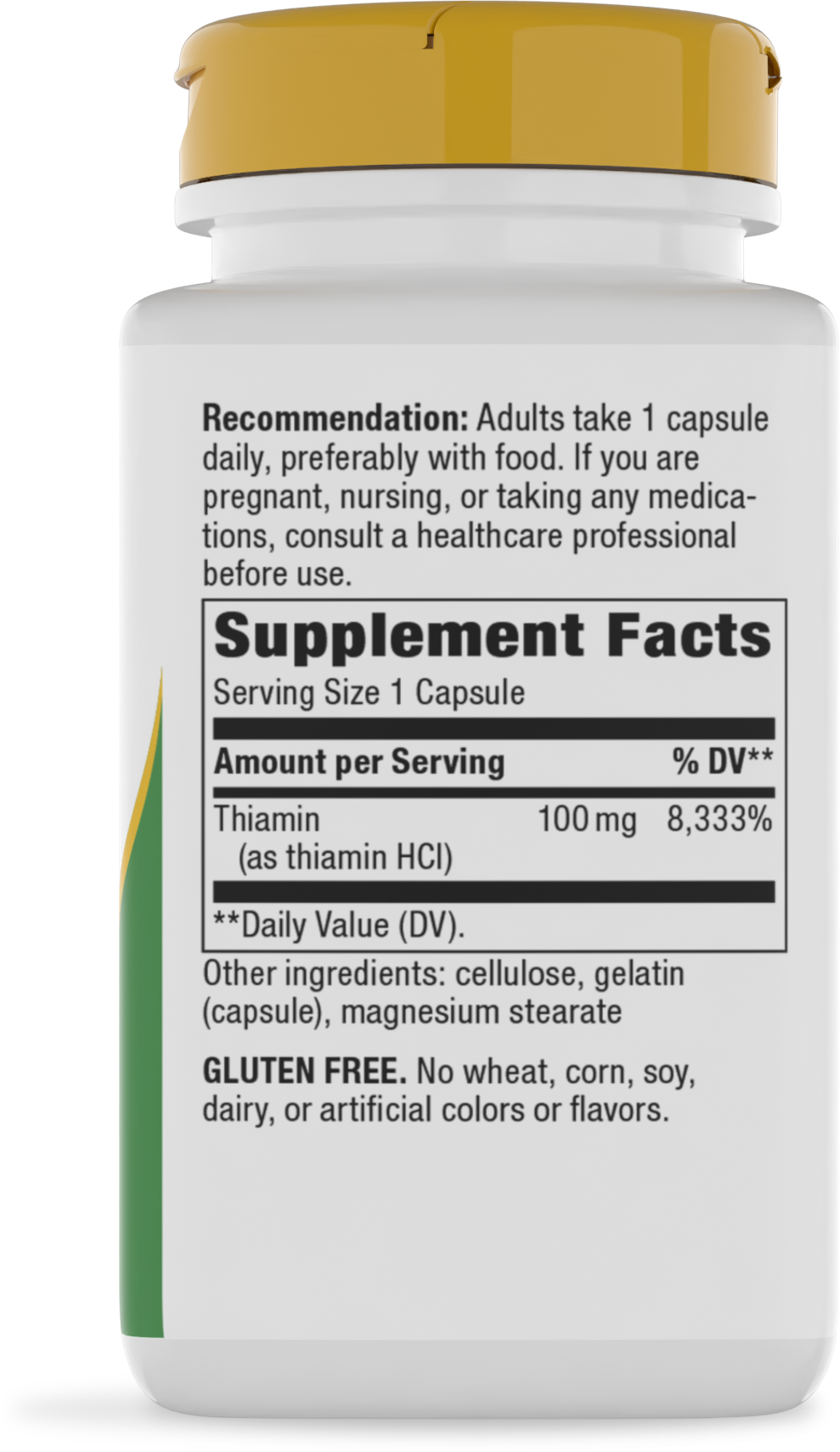 <{%360IMAGE1_40411%}>Nature's Way® | Vitamin B1 High Potency Thiamin HCl - right side of pack