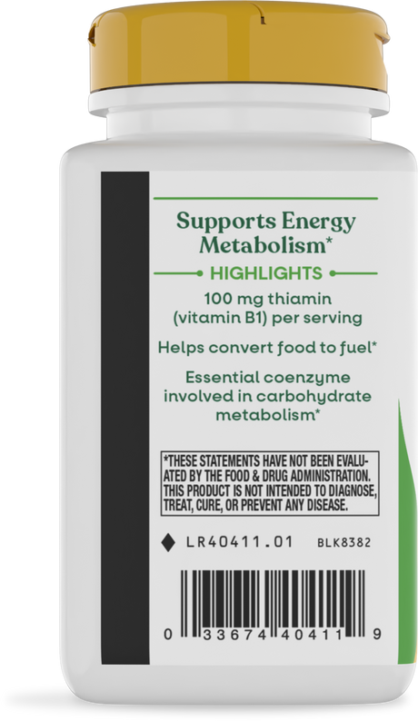 <{%360IMAGE2_40411%}>Nature's Way® | Vitamin B1 High Potency Thiamin HCl - left side of pack