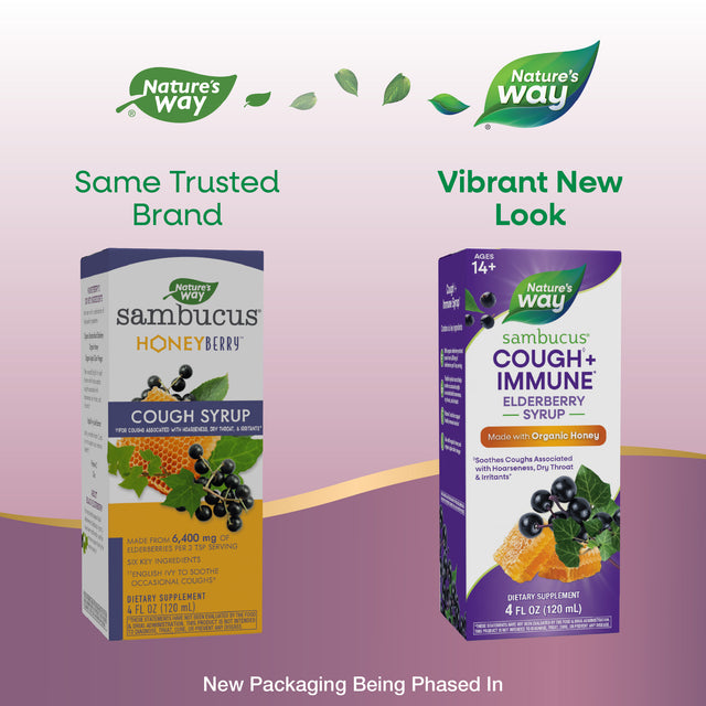 <{%MAIN1_13313%}>Nature's Way® | Sambucus Cough +♢ Immune* Elderberry Syrup