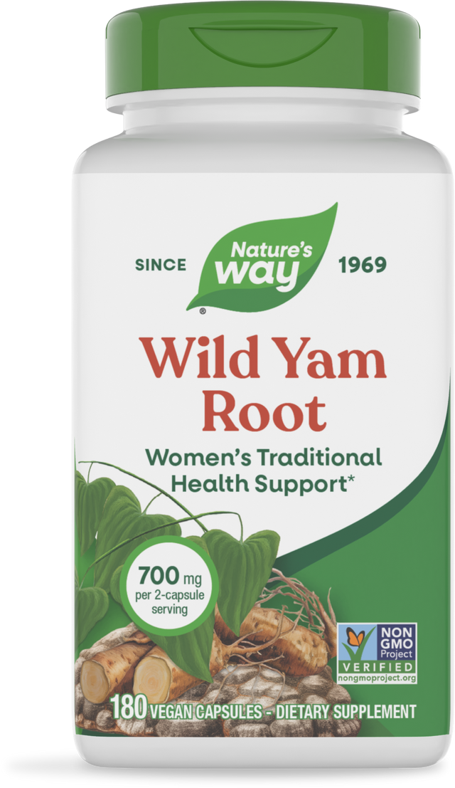 <{%PRIMARY_15350%}>Nature's Way® | Wild Yam Root, 180 capsules