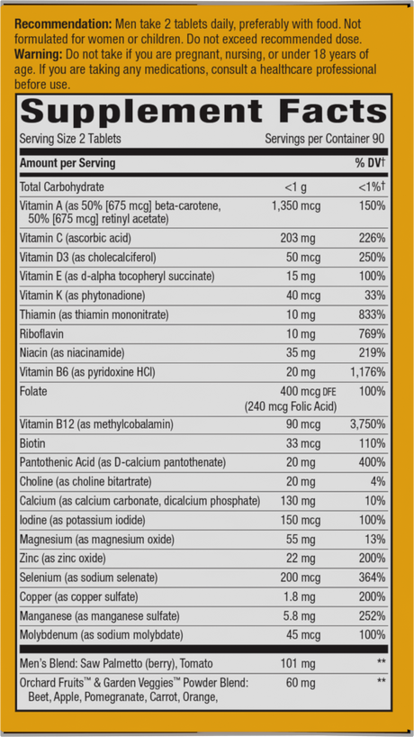 <{%360IMAGE1_15973%}>Nature's Way® | Alive! Men's 50+ Ultra Minis Multivitamin - right side of pack