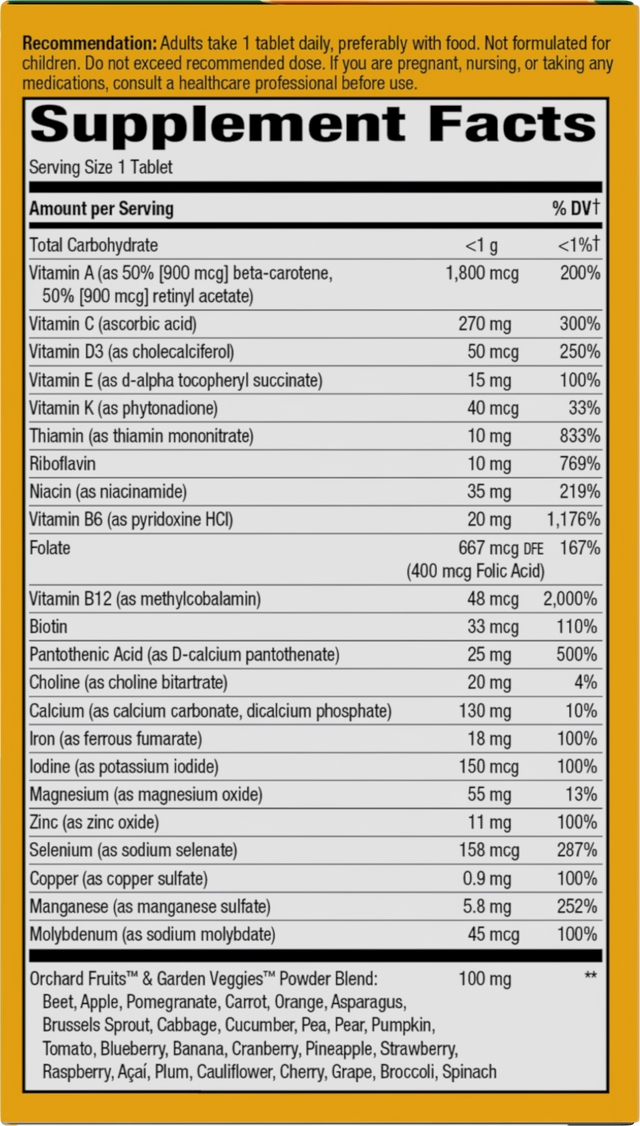 <{%360IMAGE1_15679%}>Nature's Way® | Alive! Adult Ultra Multivitamin - right side of pack