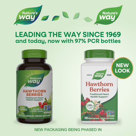 <{%MAIN1_15338%}>Nature's Way® | Hawthorn Berries - package updates old to new