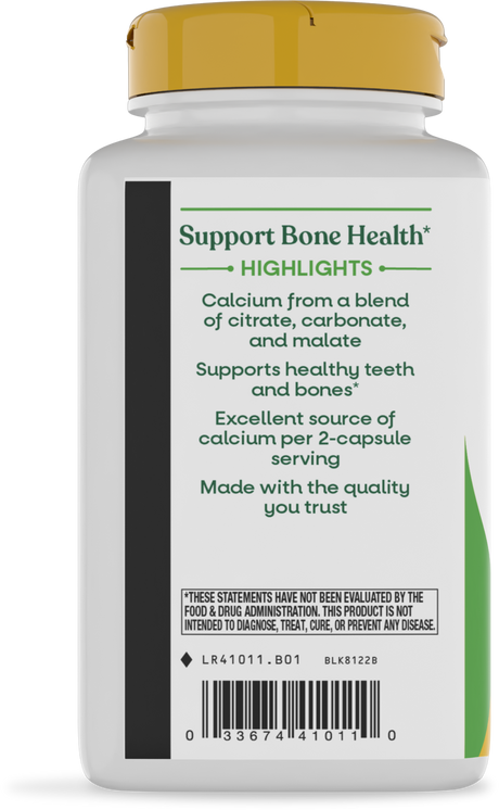 <{%360IMAGE2_41011%}>Nature's Way® | Calcium Citrate, Carbonate & Malate - left side of pack