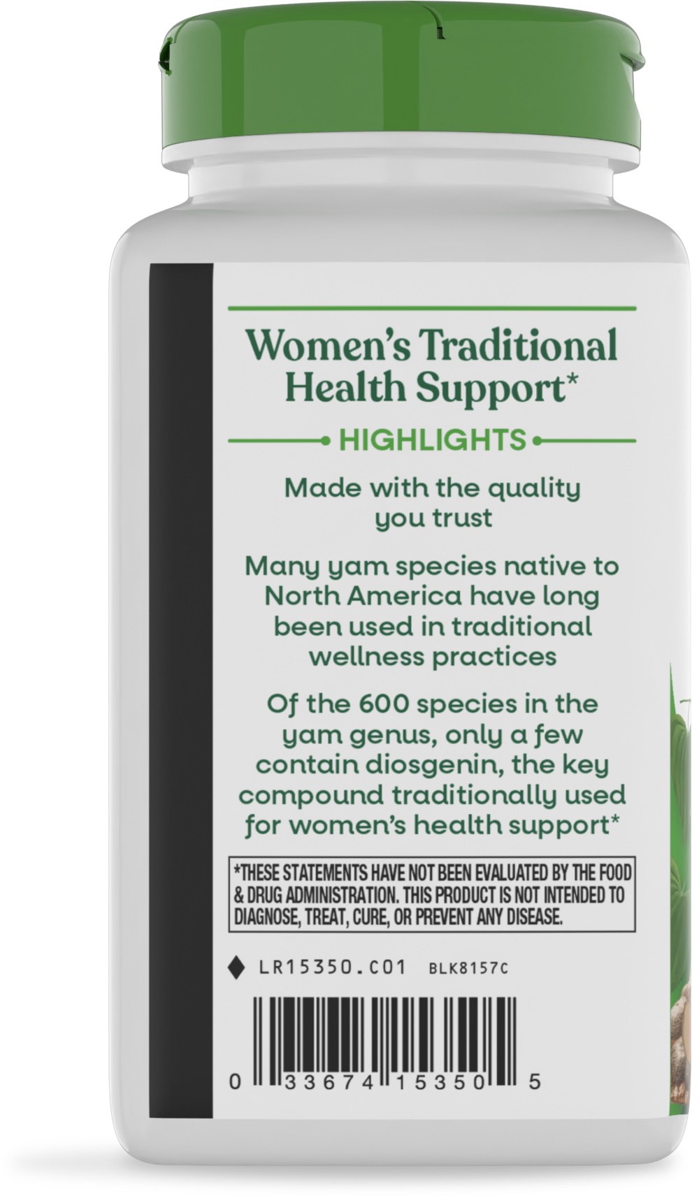 <{%360IMAGE6_15350%}>Nature's Way® | Wild Yam Root - left side of pack