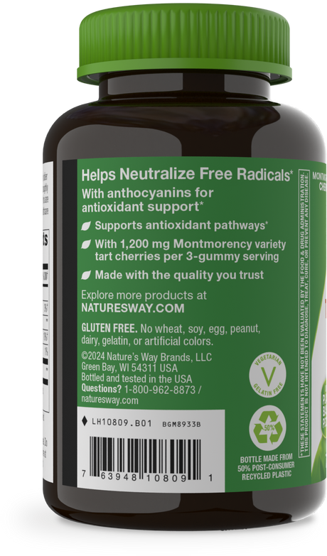 <{%360IMAGE2_10809%}>Nature's Way® | Tart Cherry Ultra Gummies - left side of pack