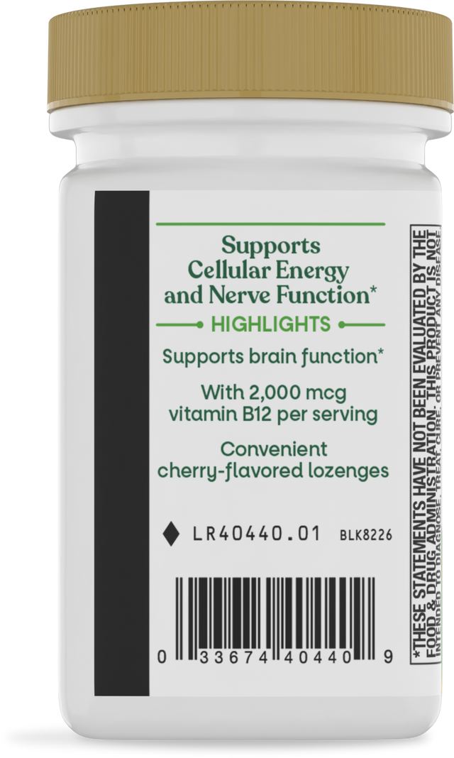 <{%360IMAGE2_40440%}>Nature's Way® | Vitamin B12 Lozenges High Potency - left side of pack
