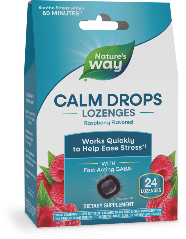 <{%PRIMARY_14970%}>Nature's Way® | Calm Drops Lozenges, 24 lozenges, Raspberry