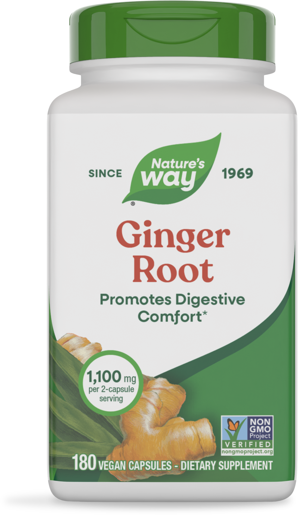 <{%PRIMARY_13108%}>Nature's Way® | Ginger Root, 180 capsules