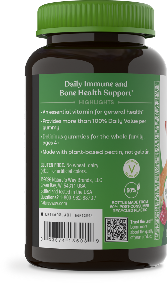 <{%360IMAGE2_13608%}>Nature's Way® | Vitamin D3 Gummies - left side of pack