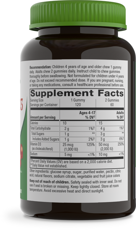 <{%360IMAGE1_13608%}>Nature's Way® | Vitamin D3 Gummies - right side of pack
