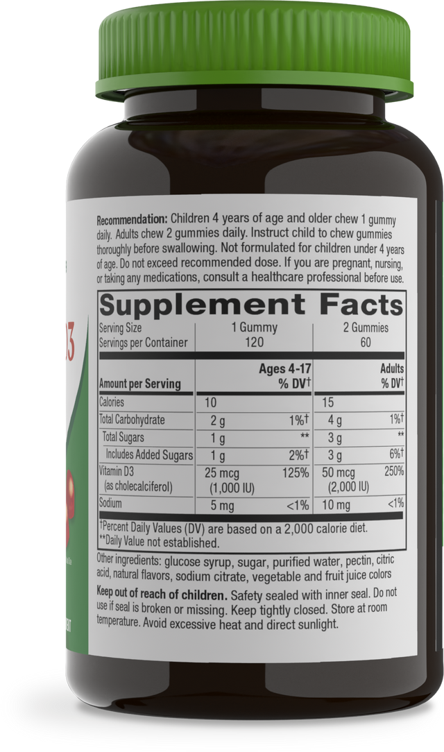 <{%360IMAGE1_13608%}>Nature's Way® | Vitamin D3 Gummies - right side of pack