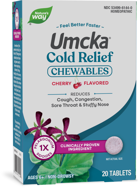 <{%PRIMARY_15144%}>Nature's Way® | Umcka Cold Relief Chewables, 20 chewables, Cherry