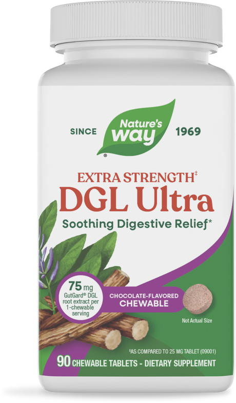 <{%PRIMARY_09101%}>Nature's Way® | DGL Ultra, 90 chewables, Chocolate