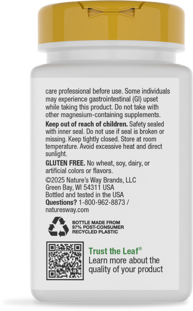 <{%360IMAGE7_41420%}>Nature's Way® | Calcium-Magnesium-Vitamin D - back of pack