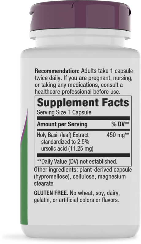 <{%360IMAGE1_15493%}>Nature's Way® | Holy Basil Standardized Extract - right side of pack