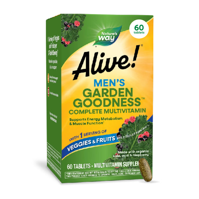 <{%MAIN7_12112%}>Nature's Way® | Alive! Men's Garden Goodness Complete Multivitamin