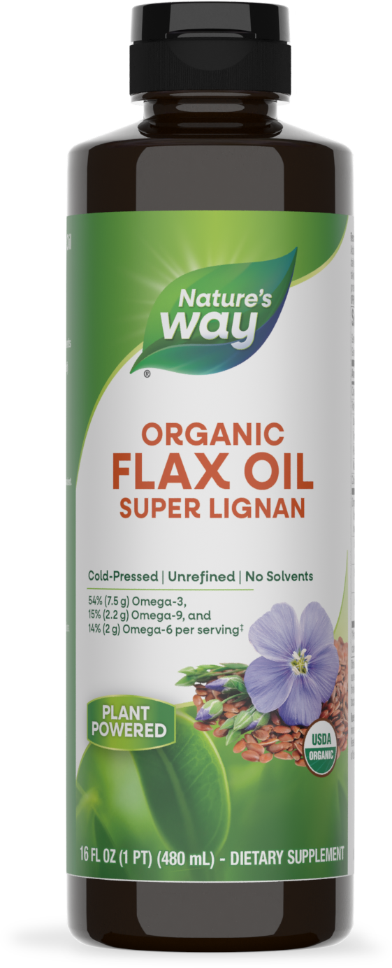 <{%PRIMARY_15428%}>Nature's Way® | Organic Flax Oil Super Lignan, 16 fl oz (480 ml)