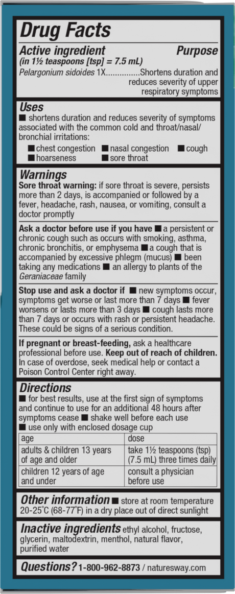 <{%360IMAGE9_15272%}>Nature's Way® | Umcka Cold Relief Syrup - right side of pack